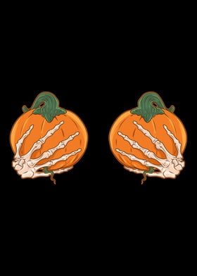 Halloween Skeleton Pumpkin