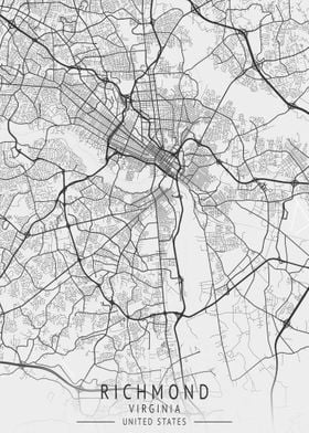 Richmond Virginia City Map