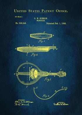 35 Mandolin Patent Print 