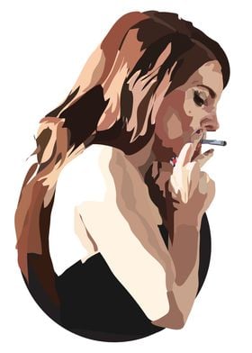 Lana with Cigarette