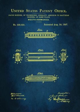 37 Hohner Harmonica Paten