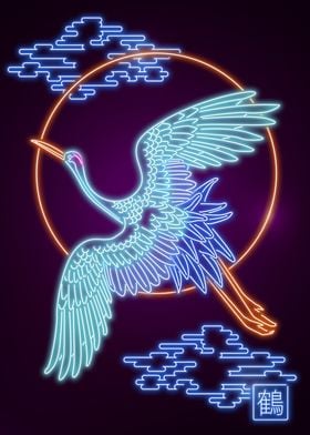 Neon Tsuru Bird