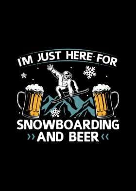 Snowboarding Beer Boozing