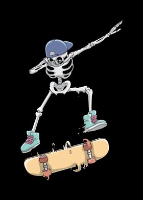 Dabbing Skeleton Skater