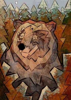 The brown forest bear