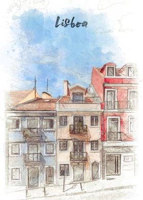 Lisboa Watercolor