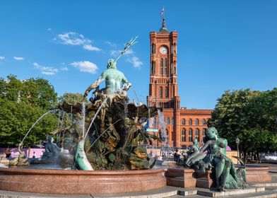 Neptune Fountain In Berlin