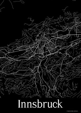 Innsbruck Black Map