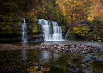 Autumn Waterfall country