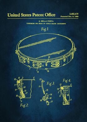 54 Tambourine Drum Patent