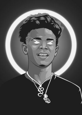 Lil Mosey Bnw' Poster by Colorize Studio | Displate