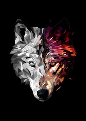 Wolf Low Poly Abstract