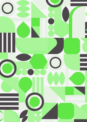 Green geometric pattern ab