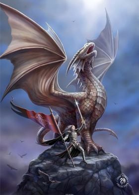 ANNE STOKES DRAGON 3D FRAMED PICTURE ONCE UPON A TIME 