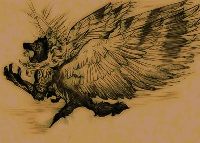 Winged werewolf 1