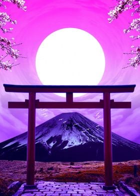 japanese synthwave nature