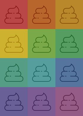 Poop Icons Pop Art 3