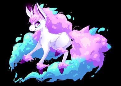 Rainbow Ghost Pony