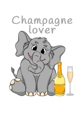 Cute Elephant Champagne