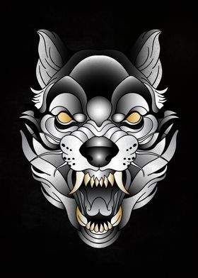 wolf neotraditional