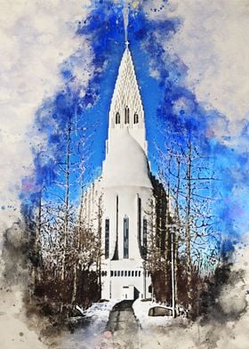 Reykjavik Watercolor