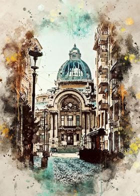 Bucharest Watercolor