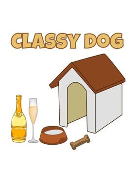 Classy Dog Champagne Lover