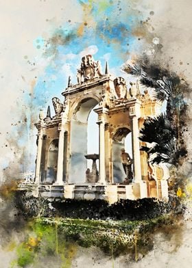 Naples Italy Watercolor
