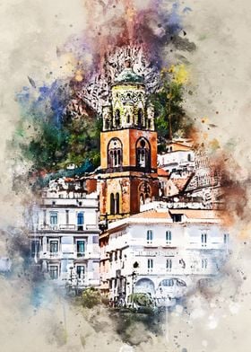 Naples Italy Watercolor