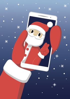 Santa claus made selfie