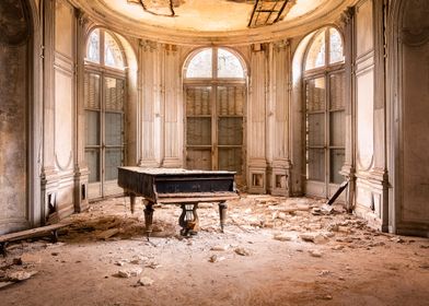 Piano in Abandoned Castle