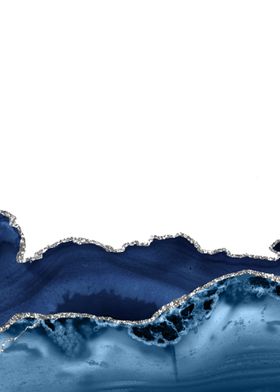 Navy Silver Agate Textu 12