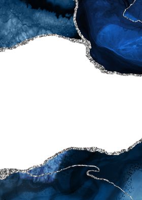 Navy Silver Agate Textu 11