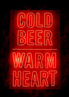 Cold Beer Neon Sign