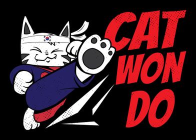 Cat Won Do Korean Flag