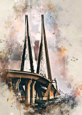 Mumbai India Watercolor