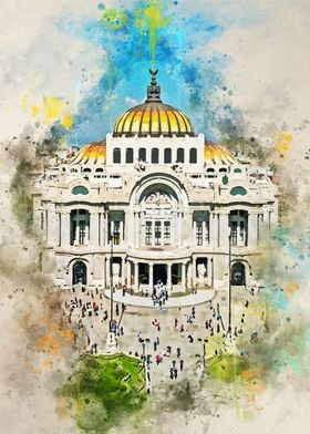 Mexico City Watercolor
