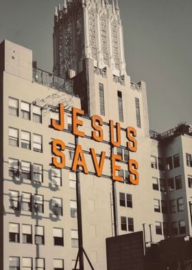 Jesus Saves Sign Of Hope