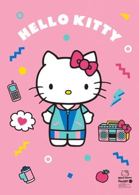 JUMANT Hello Kitty Wandteppich – Sanrio Raumdekoration  Geburtstagsdekorationen – Kawaii Poster Party Supplies – 150 x 130 cm