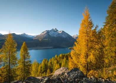 Autumn Lake in Switzerland