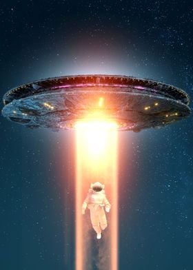 Astronaut captured by UFO