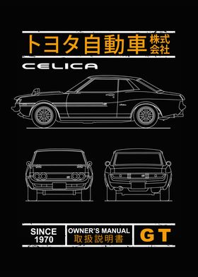 Blueprint of the Celica GT