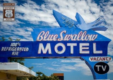 Blue Swallow Sign Route 66