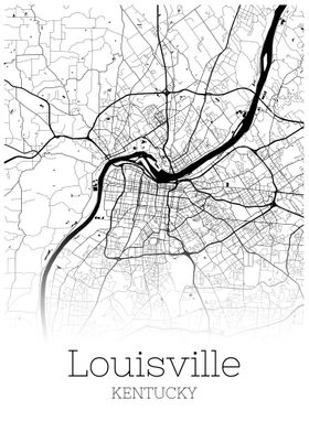 Louisville Kentucky map