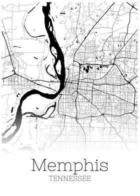 Memphis Tennessee city map