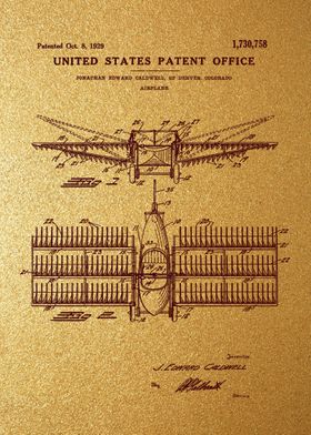 76 1929 Airplane Patent P