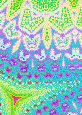 Vibrant Groovy Fractal Art