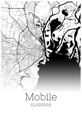 Mobile Alabama city map