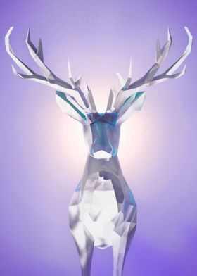Purple Glass Deer