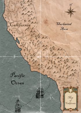 Ancient Map of California